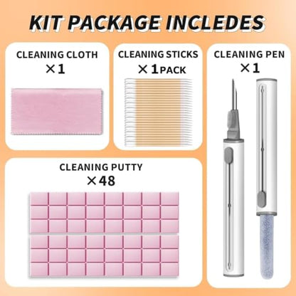 MOLOPPO Cleaning Putty, Cleaner Kit for Airpods, Phone Cleaning Kit, Pink | Remove Ear Wax & Dirt & Gunk from Device's Small Crevices, for Airpods Charging Case/Headphones/Electronics - color: B8-Pink