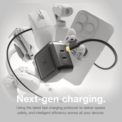 NOCO XGrid X65 65W USB-C GaN Wall Charger Block with Power Delivery | Dual USB-C Port, PD 3.0, QC 4.0+ & PPS Fast Charging, Foldable Compact Design, Charges All USB-C Devices, UL Certified