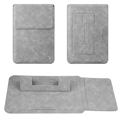HoYiXi 15.6 16 Inch Laptop Sleeve Case with Stand Feature for MacBook Pro 16 2025 & 2021,ASUS Vivobook 15/MacBook Pro 15/Surface 3/Matebook D15/Galaxy Book Flex,15-16'' Laptop Cover,Light Gray - color: Light Gray, size: 15-16'' laptop