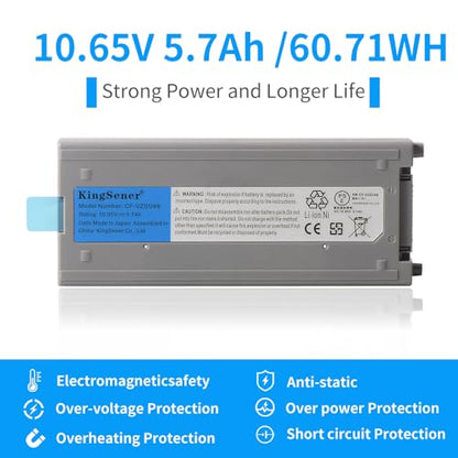 CF-VZSU48 Laptop Battery for Panasonic Toughbook CF-19 CF19 CF-VZSU28 CF-VZSU48U CF-VZSU50 6CELL 10.65V 58WH | Compatible with Panasonic Toughbook CF-19 MK1-MK8 Series, CF-VZSU28/48U/50/48R/58U. 6-Cell Li-ion