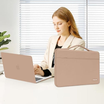 MOSISO Compatible with MacBook Air 13 inch Case M5 2026 M4 2025 M3 M2 2024-2022 A3449 A3240 A3113 A2681,Hard Shell&Sleeve Bag&Keyboard Skin&Webcam Cover&ScreenFilm for MacBook Air 13.6, Bronze Brown - color: Bronze Brown