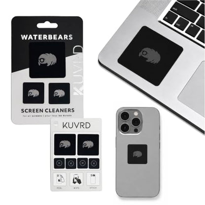 KUVRD Waterbear - Universal Screen Cleaners - Teeny Tiny Cleaning Tools for Your Lenses & Screens - 2-Pack - (1 Patch Set, 1 Pad Set) - size: 2-Pack (1 Patch Set, 1 Pad Set)