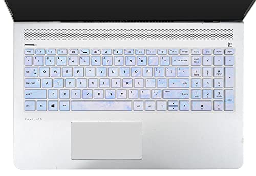 Keyboard Protector Skin Cover Compatible HP Pavilion 15.6" Series/HP 15.6" Touchscreen Laptop 15-BS020WM/HP Pavilion x360 15.6" Series/HP Envy x360 15.6 Series/HP Pavilion 17.3 Series(Marble) - color: Marble