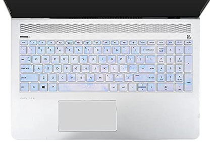 Keyboard Protector Skin Cover Compatible HP Pavilion 15.6" Series/HP 15.6" Touchscreen Laptop 15-BS020WM/HP Pavilion x360 15.6" Series/HP Envy x360 15.6 Series/HP Pavilion 17.3 Series(Marble) - color: Marble