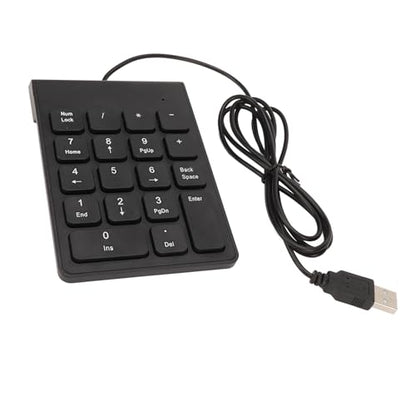 Wired Number Pad 18 Keys, Ergonomic USB Mini Numeric Keypad, Plug and Play Quiet Typing for PC Laptop Desktop, 2 Pack (Silicone) - size: Silicone