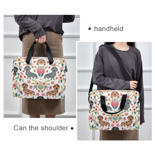 Dachshund Print Laptop Case 15.6 inch Computer Bag | Waterproof Laptop Briefcase Laptop Bag for Women & Men - color: Dachshund