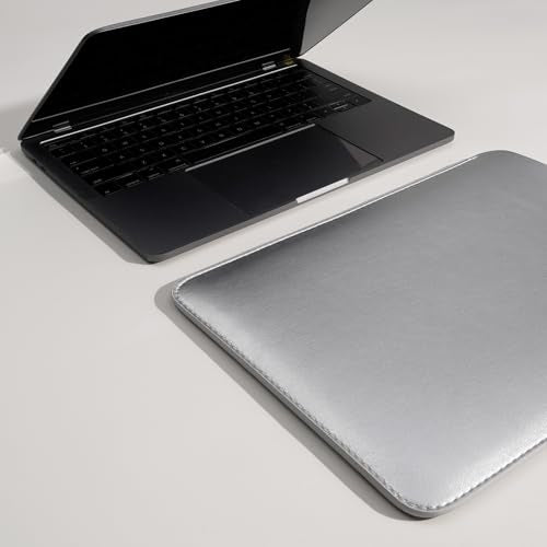 Laptop Sleeve 13 Inch Compatible with 2024 MacBook Air 13 A3113 M3 A2686 M2, New MacBook Pro 13 M2 M1 Color Silver - color: Silver, size: 13 Inch