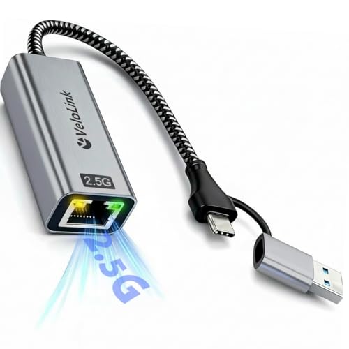 USB A/C to Ethernet Adapter,Ethernet to USB,USBA to RJ45 for Nintendo Switch 2,Gigabit Ethernet Adapter, LAN Network for Laptop, MacBook,Chromebook,Surface, Desktop,PC and More (USB A+C 2.5G) - size: USB A+C 2.5G