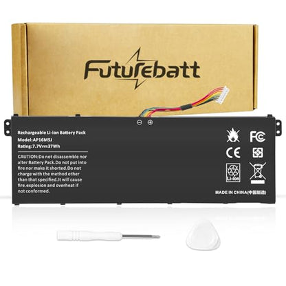 Futurebatt AP16M5J Laptop Battery for Acer Aspire A114-31 A314-31 A315-21 A315-51 A515-51 ES1-523-24CW ES1-523-20DG 2ICP4/80/104 - size: AP16M5J 12.36×5.00×0.73 in