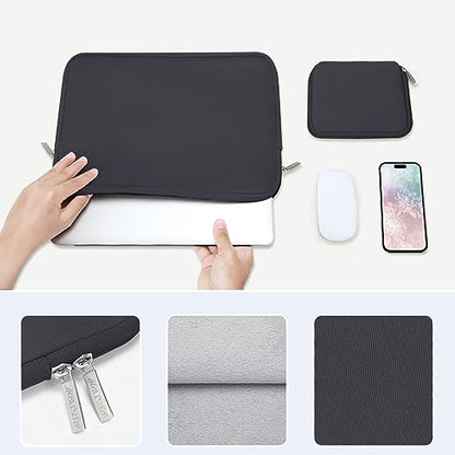 MOSISO Laptop Case 13 inch, 13 inch Laptop Sleeve with Small Case | Compatible with MacBook Neo / Air M5 M4 M3 M2 M1 2026-2018 / Pro M2 M1 2026-2016, Neoprene Computer Sleeve Bag, Space Gray - color: Space Gray, size: 13 inch