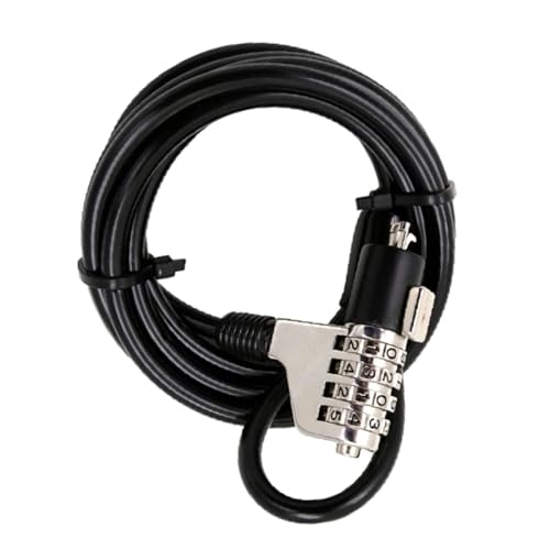 Laptops Lock,Computer Slot Plate Secure Computer Combination 4 Digital Password Protective Computer Cable Security