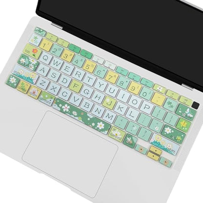Silicone Keyboard Cover for MacBook Air 13 inch 2021 2020 Model A2179 A2337 M1 Chip, Spring Flowers - color: Spring Flowers