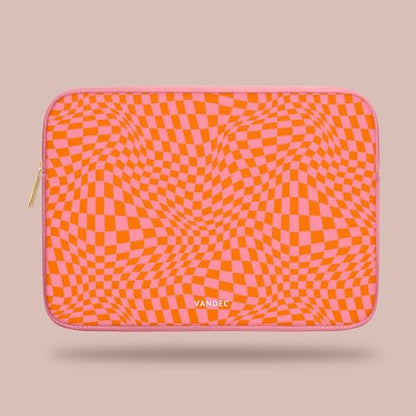 Vandel Slim MacBook Pro 14 inch Laptop Sleeve, Neoprene 14 Inch Apple MacBook Laptop Case Sleeve, Dell, HP Cover, Protective Asus, HP, Dell XPS Case, Computer Cover, Mac M1, M2, M3 Pouch - color: b. Pink Checker, size: 14 Inch