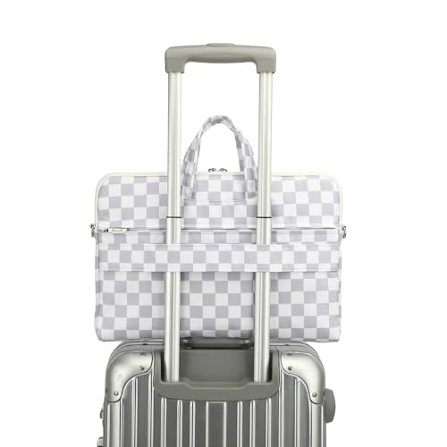 canvaslife Waterproof Pattern Resistant Laptop Shoulder Messenger Bag for Pro 16 inch and 15.6 inch-16 inch Laptop (Grey Checker) - color: Grey Checker, size: 15 inch/15.6 inch