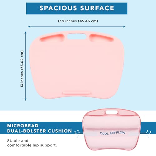 LAPGEAR MyDesk Lap Desk – Rose Quartz, 12-Pack, Fits 15.6” Laptops - color: Rose Quartz, size: Pack of 12
