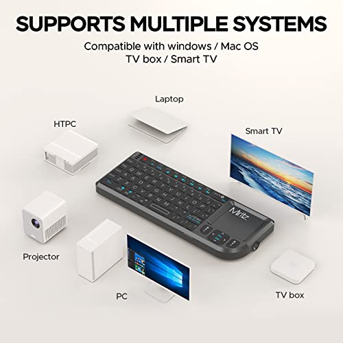 Mini Wireless Keyboard, 2.4G/Bluetooth 5.1 Dual Mode Rechargeable Portable – for Steam Deck, Fire TV Stick, Raspberry Pi, Field Service, IT Technicians.
