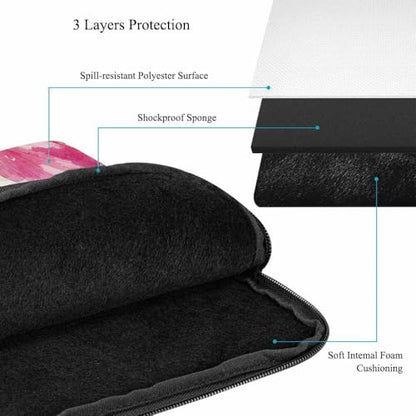 Laptop Sleeve Bag 15.4 15.6 Inch,Watercolor Magnolia Hibiscus Orchid Flowers Protective Polyester Computer Cases Laptop Cover Briefcase Bag Tablet Travel Cover - color: LPS-008