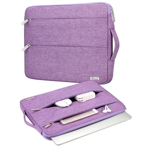 Voova Laptop Sleeve Carrying Case 14 15 Inch Compatible with MacBook Air 15 M2/M3/M4 2022-2025, MacBook Pro 15, Hp Chromebook 14, Waterproof Slim Computer Cover Bag,Lavender - color: Lavender, size: 14-15 Inch