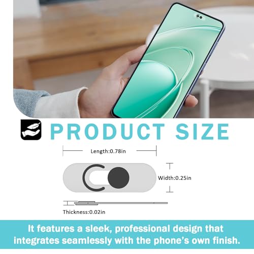 Front Camera Cover Compatible for Android Phones/Pixel/Galaxy/iPad-Black | Webcam Blocker for Single Front Camera, Privacy Slider Protects Your Phone Security - color: Black