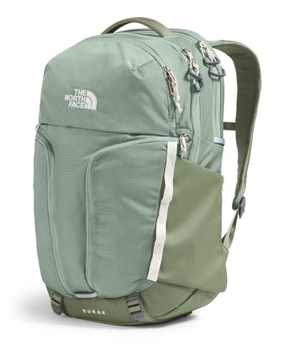 The North Face Surge Commuter Laptop Backpack, Slate Moss/Bark Mist, OSFA | Everyday Travel Bag, Laptop Sleeve, Water-Repellent - color: Slate Moss/Bark Mist