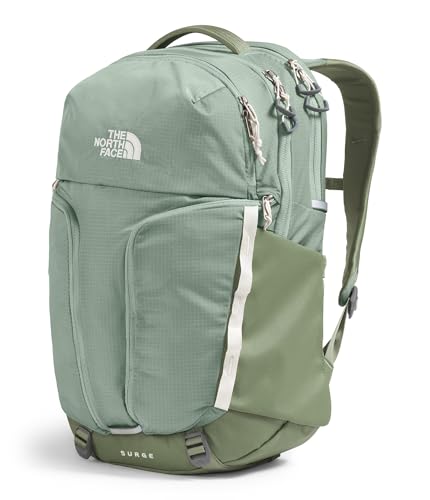 The North Face Surge Commuter Laptop Backpack, Slate Moss/Bark Mist, OSFA | Everyday Travel Bag, Laptop Sleeve, Water-Repellent - color: Slate Moss/Bark Mist