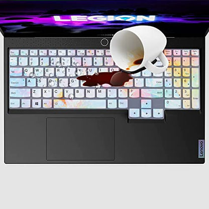 Keyboard Cover Skin for 2025 2024 2023 Lenovo Legion 5 5i 5p 5pi 7 7i 15.6" 16" 17.3" / Legion 5/5i/7/7i Pro 16" /Legion Slim 7 7i 15.6 /Legion 7 15.6" 16"/Ideapad Gaming 3 3i, US Layout - color: Colors