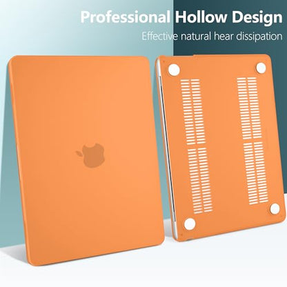 DONGKE Compatible with MacBook Air 13 inch Case M5 M4 M3 M2 2026 2025 2024-2022 A3449 A3240 A3113 A2681, Plastic Hard Shell & Keyboard Cover for MacBook Air 13.6 inch, Matte Cosmic Orange - color: Matte Cosmic Orange