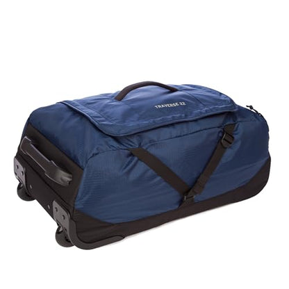 Eddie Bauer Traverse Luggage | Roller Wheels | Telescoping Handle | Travel | Vacation | Ripstop Nylon - Medium Indigo, 22" - color: Medium Indigo, size: 22"
