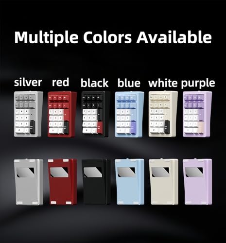 PANDA20 Mechanical Number Pad,VIA/QMK Programmable Macro Numpad Aluminum CNC Hot Swappable Gasket Wireless Numeric Keypad BT5.0/2.4Ghz/USB-C RGB Gaming Keypad for Laptop/PC (White) - color: White