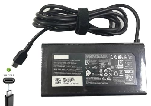 New Slim 140W USB-C Laptop Charger Compatible with Lenovo Slim Pro 7 9, Legion Pro 5 5i 7 7i, Legion 9, IdeaPad Pro 5, Yoga Pro 7 9, Yoga 9i 7i, ThinkPad Z16, ADL140YDC3A GX21M50625