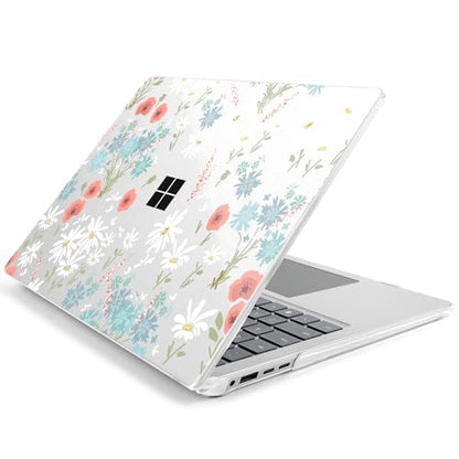 Batianda Artistic Case for Microsoft Surface Laptop 15 inch, Cute Daisy | Fits Surface Laptop for Business 8th Edition 2026 & Surface Laptop 7 2024, 4-in-1 Accessories Bundle, Slim Durable Hard Shell - color: Cute Daisy