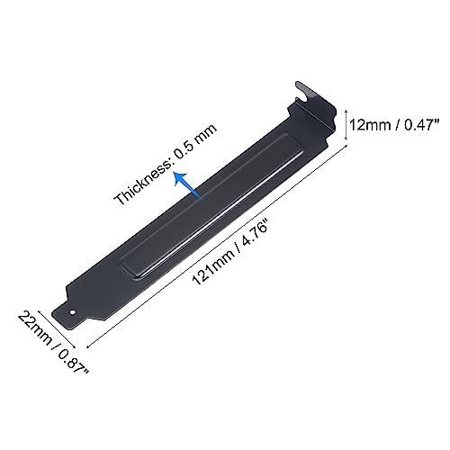 uxcell PCI Slot Covers with Screws for PC Case Dustproof Black 5pcs