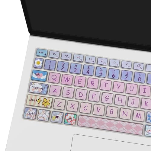 Cute Keyboard Cover for Dell Inspiron 15 3000 5000 7000 3510 3511 3515 3525 3530 3535 5510 5515 5518 7510 15.6", Inspiron 16 7610, Vostro 15 3510 5510 5515, Latitude 3520, Cute Bunny - color: Cute Bunny