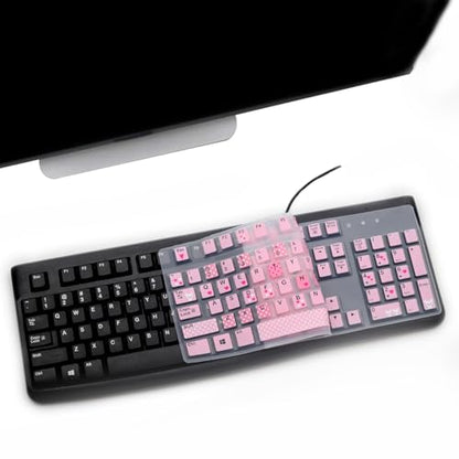 Keyboard Cover for Logitech K120 & MK120 Ergonomic Desktop USB Keyboard, Logitech K120 & MK120 US Layout Waterproof Anti-Dust Keyboard Skin-Lovly - color: Lovly