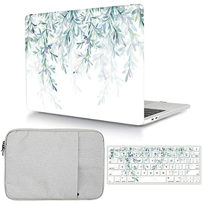 Case Compatible with MacBook Pro 13 inch 2012 2011 2010 2009 2008 Release with CD-ROM, Plastic Hard Shell Cover & Sleeve Bag & Keyboard Cover Skin for MacBook Pro 13 A1278,Leaves - color: Leaves, size: A1278(Pro 13 w/CD-ROM 2008-2012)