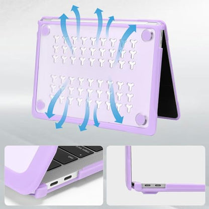 MOSISO Compatible with MacBook Air 13 inch Case M1 2018-2021, Purple | Reduces-Fingerprints with Soft TPU Bumper Shell&Keyboard Cover for MacBook Air 13.3 M1, 2021 2020 2019 2018 A2337 A2179 A1932 - color: Purple