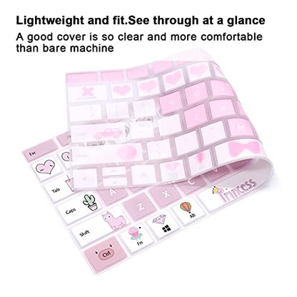 English Silicone Keyboard Cover for Microsoft Surface Pro 4 and Pro 7 2019/Pro 6 2018/Pro 5 2017 Keyboard for Surface pro 6 12.3-Inch,Princess - color: Princess