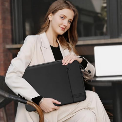 MOSISO Laptop Sleeve Compatible with MacBook Pro 14 inch M5 M4 M3 M2 M1 | 360 Degree Protective Portable Water Resistant Laptop Carrying Case Computer Bag with Vertical Pocket&Small Case, Black - color: Black, size: 14 inch