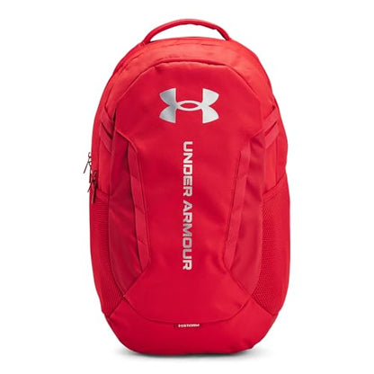 Under Armour Unisex-Adult Hustle 6.0 Backpack, (600) Red/Red/Metallic Silver, One Size Fits Most - color: (600) Red / Red / Metallic Silver, size: One Size