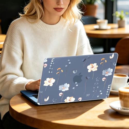 Feams for MacBook Neo 13 Inch Case 2026 A3404, Stylish Protective Clear Case Hard Shell Transparent Cover for MacBook Neo 13 Inch 2026 (A18 Pro Chip) with Keyboard Cover, Simple Flower - color: Simple Flower