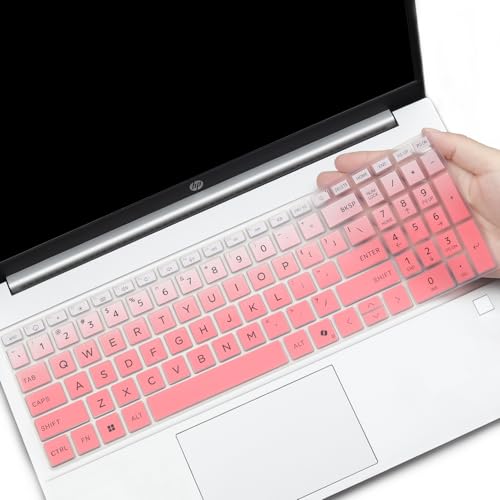 Keyboard Cover for HP 15.6" Laptop 15-fc 15-fd 15t-fd000/fd100 15-fd0123dx 15-fd0127dx 15-fd0023dx 15-fd0005dx 15-fd0130wm 15-fd1008cl 15-fd0107dx 15-fd0083wm 15-fd0335nr 15-fd0131wm 15-fd1155cl - color: Ombrepink