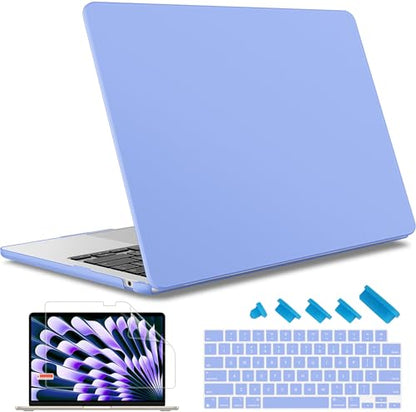 May Chen for 2026 MacBook Air 15 inch Case 2025 2024 2023 A3448 M5 A3241 M4 A3114 M3 A2941 M2 with Liquid Retina Display & Touch ID, Plastic Hard Shell with Keyboard Cover - Serenity Blue - color: Matte Serenity Blue