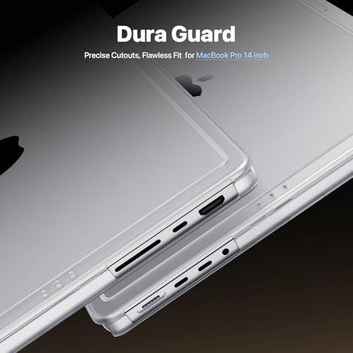 Macaset for MacBook Pro 14 inch Case M5 M4 M3 M2 M1 2026-2021 Laptop Cover | Anti Crack, Clear Matte, Fingerprint & Scratch Resistant, Protective Laptop Hard Shell, Close Seamless, Ultra Thin, Snap Fit - color: Matte Clear
