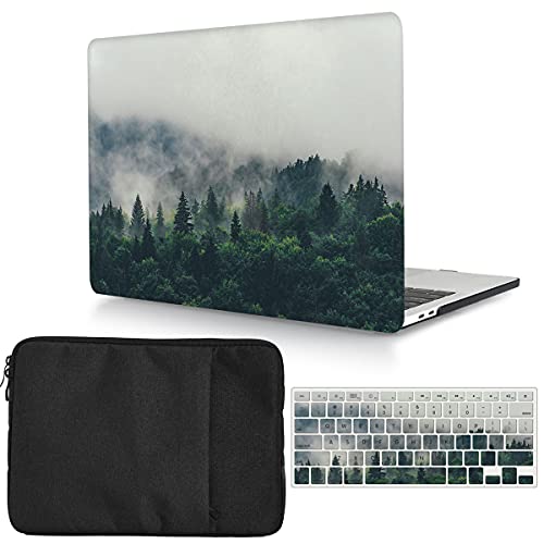 Case Compatible with MacBook Pro 13 inch 2012 2011 2010 2009 2008 Release with CD-ROM, Plastic Hard Shell Cover & Sleeve Bag & Keyboard Cover Skin for MacBook Pro 13 A1278,Forest - color: Forest, size: A1278(Pro 13 w/CD-ROM 2008-2012)