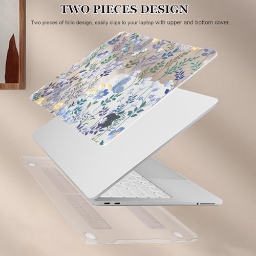 for MacBook Neo 13 inch Case 2026 A3404 with A18 Pro Chip, Anti-Scratch Slim Pattern Plastic Hard Shell Case 13-inch Neo Protective Cover with Keyboard Cover & Screen Film, Meadow Wildflower - color: Meadow Wildflower
