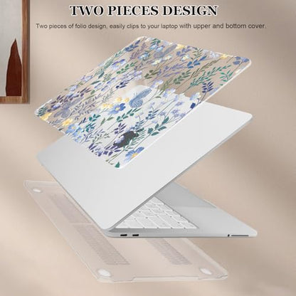 for MacBook Neo 13 inch Case 2026 A3404 with A18 Pro Chip, Anti-Scratch Slim Pattern Plastic Hard Shell Case 13-inch Neo Protective Cover with Keyboard Cover & Screen Film, Meadow Wildflower - color: Meadow Wildflower
