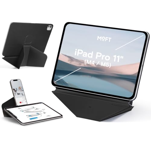 MOFT Dynamic Folio Tablet Stand for Desk Compatible with iPad Pro 11- inch (M5 2025 / M4 2024), Slim Magnetic Tablet Holder Case with 20+ Viewing Angles, Jet Black - color: Jet Black, size: iPad Pro 11"(M5 2025/M4 2024)