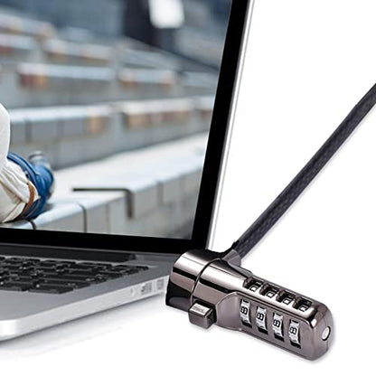 Adhesive Security Plate with Slot for Cables to Lock Down Laptops, Tablets, Monitors and Other Devices