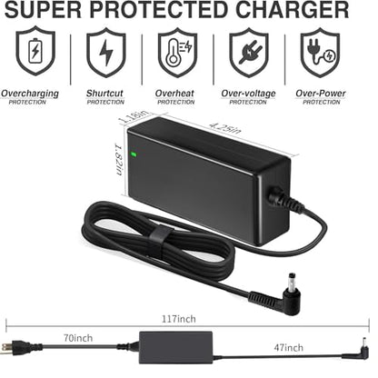 Laptop Charger for Lenovo IdeaPad Charger - IdeaPad 1 3 5 1i 15IJL7 15IAU7 | 330 320 330s S145 S340, Flex 4 5 6 1470, V15 G4 ABP, V15 G2 ALC, V14, V17 Laptop Computer Business Student Power Cord