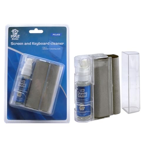 Pyle Home Computer LCD Screen Cleaning Kit -20ml Cleaner Solution Spray Plus a Cleaning Eraser,Tool Cleans Phone, Keyboard, Laptop Surface, Plasma Flat TV Monitor, Macbook, Kindle, iPad, iPhone PCL103